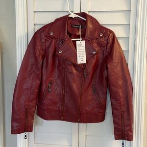 New with tags Tanming Faux Leather women’s biker jacket